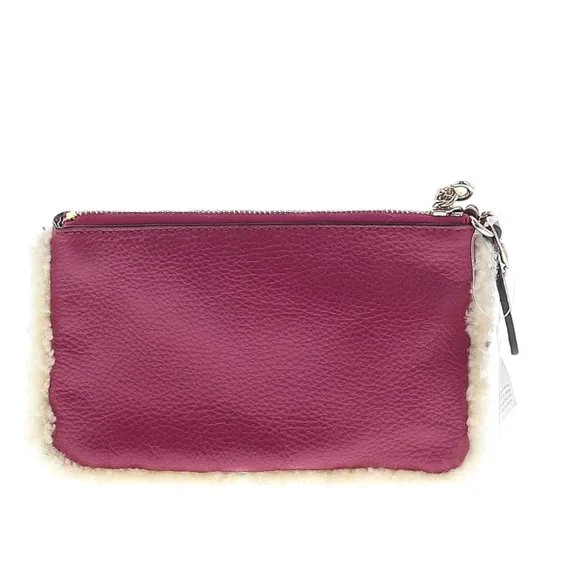 Coach Shearling/Leather Wristlet - Picture 2 of 2